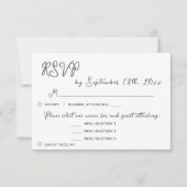 Oleander Bloem Menu Keuzes RSVP Huwelijk Antwoord (Voorkant)