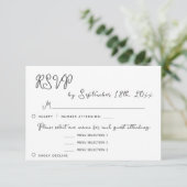 Oleander Bloem Menu Keuzes RSVP Huwelijk Antwoord (Staand voorkant)