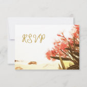 Oleander Bloem Menu Keuzes RSVP Huwelijk Antwoord (Achterkant)