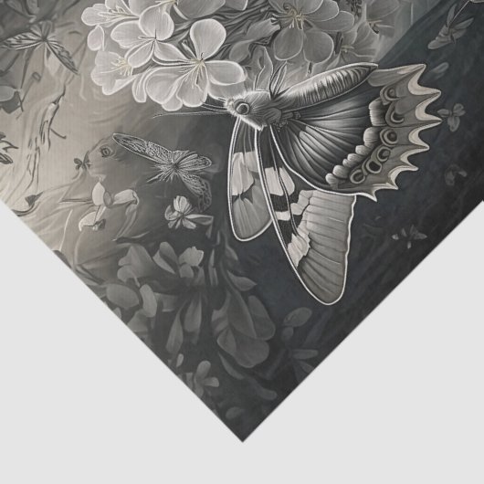 Oleander Dreams, Moth in Twilight Tissuepapier (Detail)