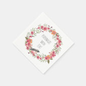 Oleander en Vogelbloem Servet (Hoek)