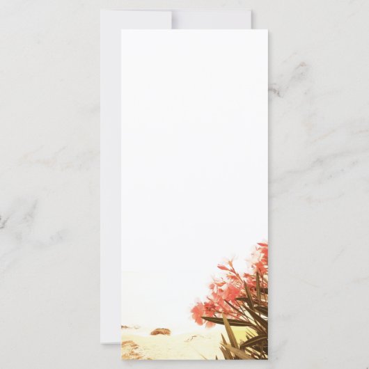Oleander Flowers op het Beach Wedding Menu (Achterkant)