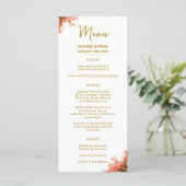 Oleander Flowers op het Beach Wedding Menu (Staand voorkant)