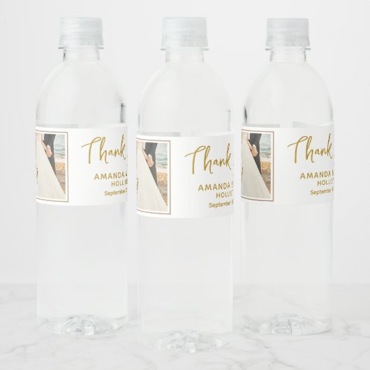 Oleander Flowers Weddenschap Hartelijk dank Waterfles Etiket (Flessen)