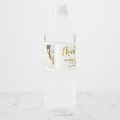 Oleander Flowers Weddenschap Hartelijk dank Waterfles Etiket (Voorkant)