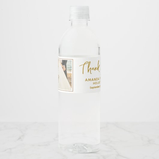 Oleander Flowers Weddenschap Hartelijk dank Waterfles Etiket (Voorkant)