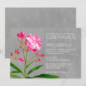 Oleander Wedding Invitations Kaart (Voorkant / Achterkant)