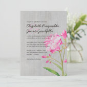 Oleander Wedding-uitnodigingen Kaart (Staand voorkant)