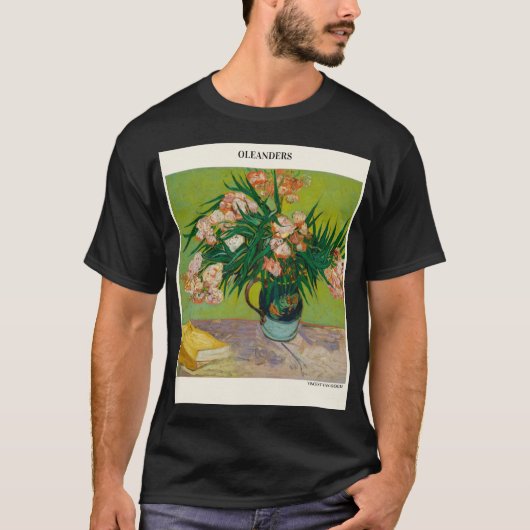Oleanders door Vincent Van Gogh roze rozen en geen T-shirt (Voorkant)