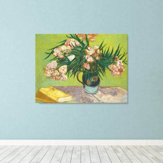 Oleanders Van Gogh Canvasprint Canvas Afdruk (Insitu (Houten vloer))