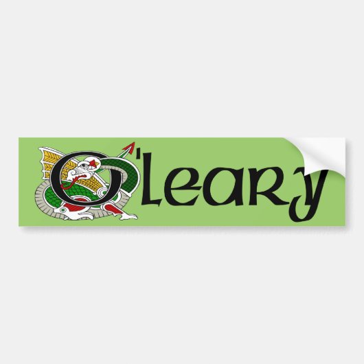 O'Leary Celtic Dragon Bumpersticker (Voorkant)