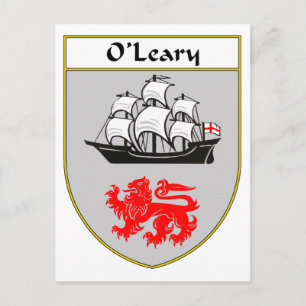 O'Leary Coat of Arms/Family Crest Briefkaart