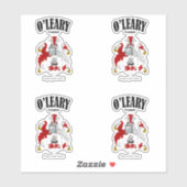 O'Leary Crest Ierse vertaling & betekenis (x4) Sticker (Vel)