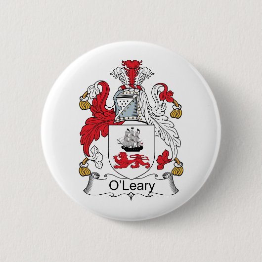 O'Leary Family Crest Ronde Button 5,7 Cm (Voorkant)