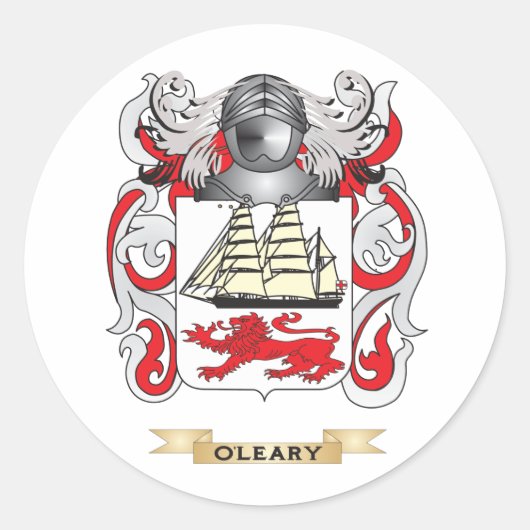 O'Leary Wapen (Familie Crest) Ronde Sticker (Voorkant)