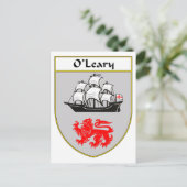 O'Leary wapenschild / familiewapen Briefkaart (Staand voorkant)