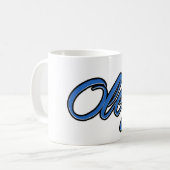 Oleg Vorname Name blue Tasse Kaffeetasse Koffiemok (Voorkant links)