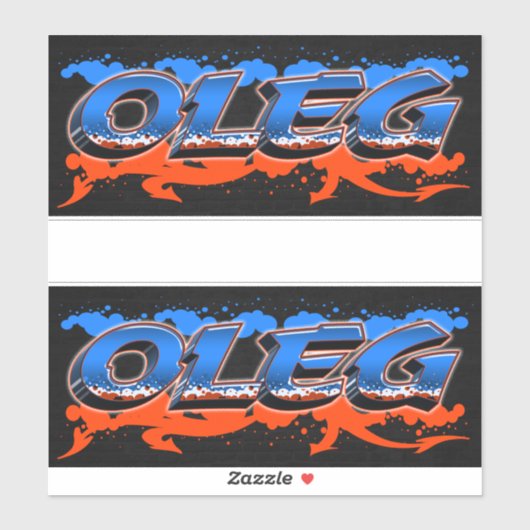 Oleg Vorname Name Graffiti Aufkleber Sticker (Vel)