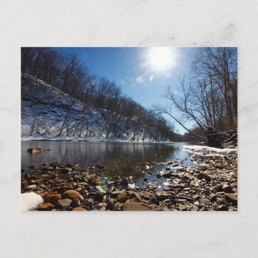 Olentangy in Winter, Highbanks Metro Park, OH Briefkaart (Voorkant)