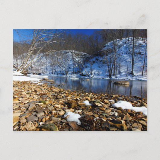 Olentangy in Winter, Highbanks Metro Park, OH Briefkaart (Voorkant)