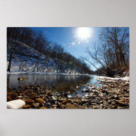 Olentangy in Winter, Highbanks Metro Park, OH Poster