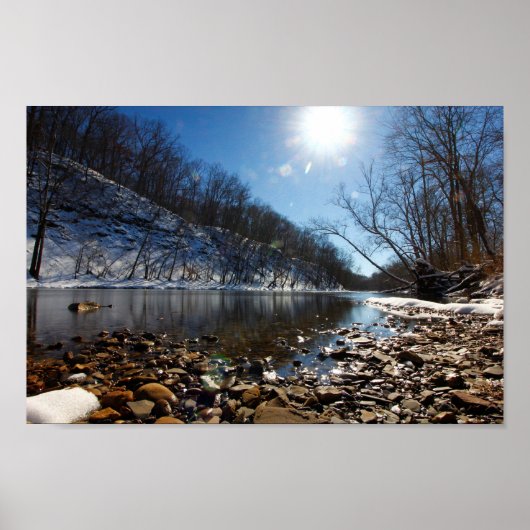 Olentangy in Winter, Highbanks Metro Park, OH Poster (Voorkant)