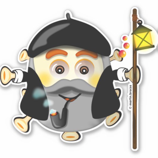 Olentzero vasco Eguberri on by Simonsitos Sticker (Voorkant)