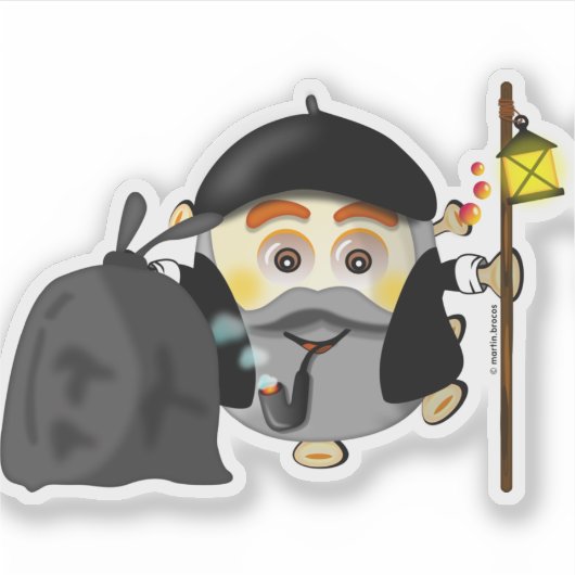 Olentzero vasco Eguberri on by Simonsitos Sticker (Voorkant)