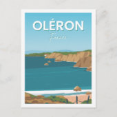 Oleron Frankrijk Beroemde Reisplaats Illustratie Briefkaart (Voorkant)