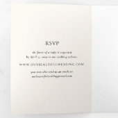 Olga Black Moderne bruiloft Drieluik Uitnodiging (Binnenzijde eerst)