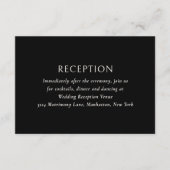 Olga Black Moderne bruiloft Informatiekaartje (Voorkant)