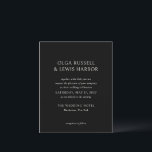 Olga Black Moderne bruiloft uitnodiging<br><div class="desc">Moderne huwelijksuitnodigingen met een schoon en eenvoudig ontwerp met gedurfde lettertypen.</div>