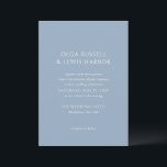 Olga Dusty Blue Modern Wedding Kaart<br><div class="desc">Moderne huwelijksuitnodigingen met een schoon en eenvoudig ontwerp met gedurfde lettertypen.</div>