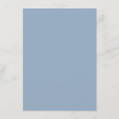 Olga Dusty Blue Modern Wedding Menu (Achterkant)