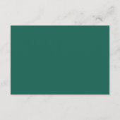 Olga Emerald Green Moderne bruiloft Informatiekaartje (Achterkant)