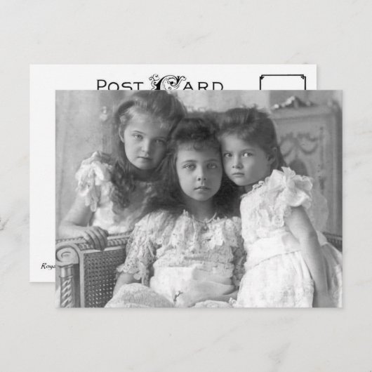 Olga en Tatiana van Rusland met Elisabeth van Hess Briefkaart (Voorkant / Achterkant)