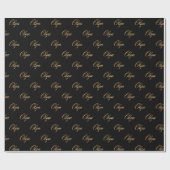 Olga gold Design Lettering Geschenkpapier Cadeaupapier (Vlak)