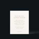 Olga Ivoor en Goud Modern Wedding Invitation<br><div class="desc">Moderne huwelijksuitnodigingen met een schoon en eenvoudig ontwerp met gedurfde lettertypen.</div>