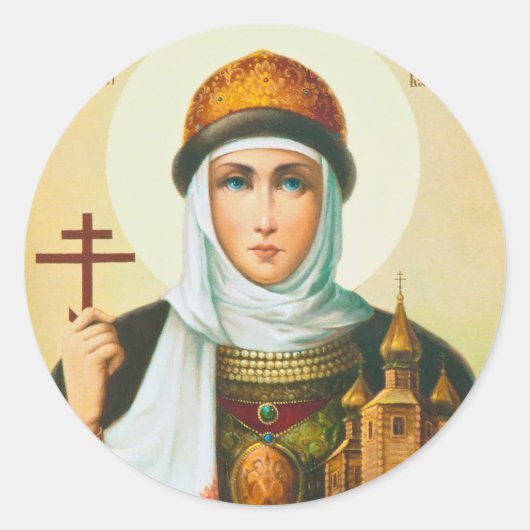 Olga Ronde Sticker (Voorkant)