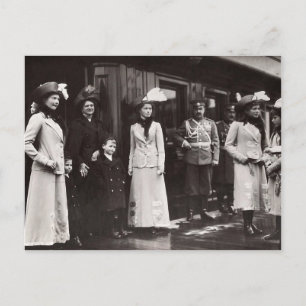 Olga, Tatiana, Marie, Anastasia Romanov in Hessen Briefkaart