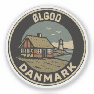 Ølgod, Denemarken Danmark Sticker