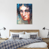 Olhar Melancólico Canvas Afdruk (Insitu (Slaapkamer))
