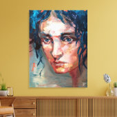 Olhar Melancólico Canvas Afdruk (Insitu (Woonkamer))