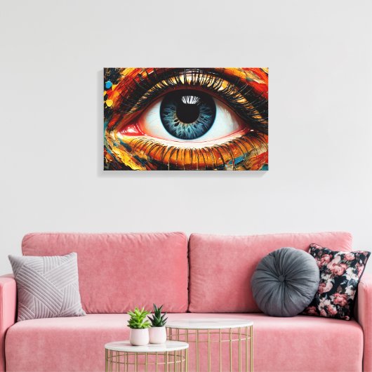 olho canvas afdruk (Insitu (Woonkamer))