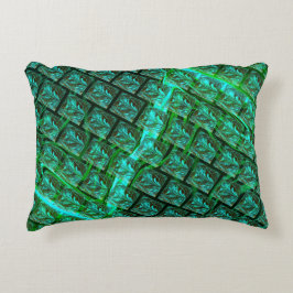 "Olhos azuis nasadrados", riscos esverdenados. Accent Kussen