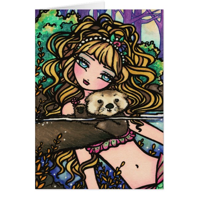 "Oliana's Otter" Fantasy Mermaid Zee Otter Fairy (Voorkant)