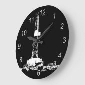 Olie boorinstallatie (witte cijfers) grote klok (Hoek)