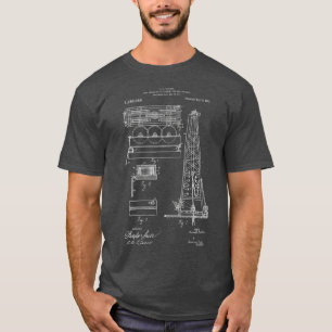 Olie Drilling Rig Patent Grafische Oilfield Drilli T-shirt