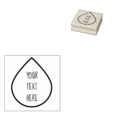 Olie Drop Outline Essentiële oliën Rubber Stamp Rubberstempel (Gestempeld)