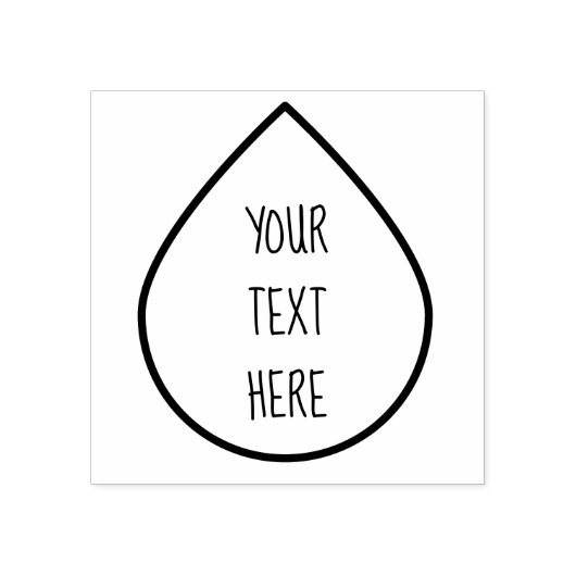 Olie Drop Outline Essentiële oliën Rubber Stamp Rubberstempel (Afrduk)